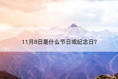 11月8日是什么节日或纪念日？