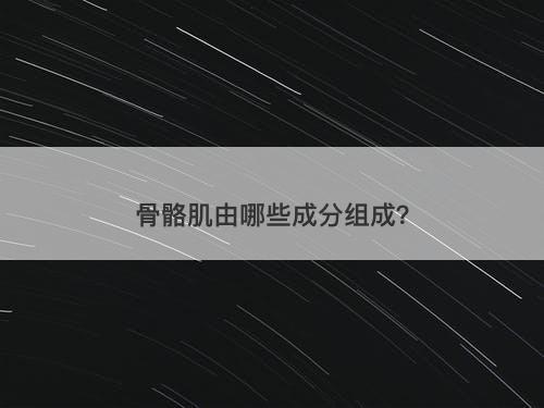 骨骼肌由哪些成分组成？