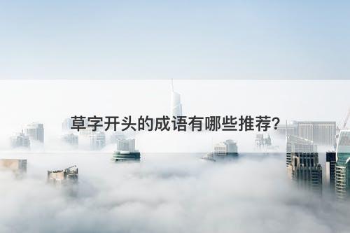 草字开头的成语有哪些推荐？