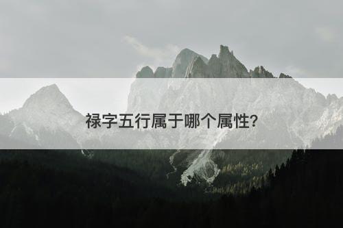禄字五行属于哪个属性？