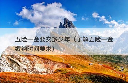 五险一金要交多少年（了解五险一金缴纳时间要求）