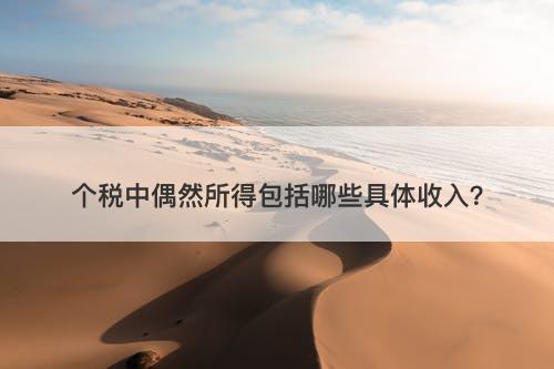 个税中偶然所得包括哪些具体收入？