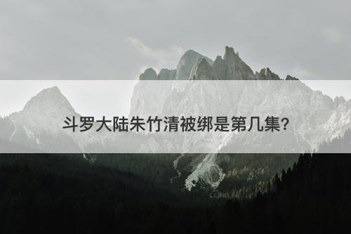 斗罗大陆朱竹清被绑是第几集？