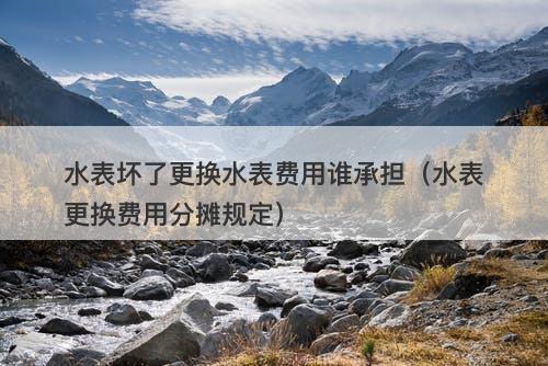 水表坏了更换水表费用谁承担（水表更换费用分摊规定）