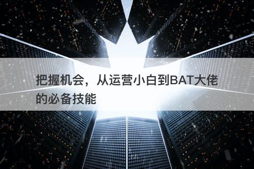 把握机会，从运营小白到BAT大佬的必备技能