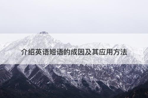 介绍英语短语的成因及其应用方法