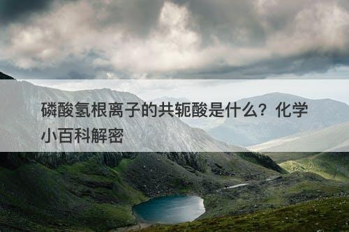 磷酸氢根离子的共轭酸是什么？化学小百科解密