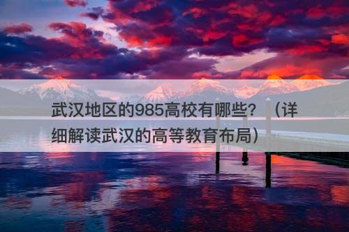 武汉地区的985高校有哪些？（详细解读武汉的高等教育布局）