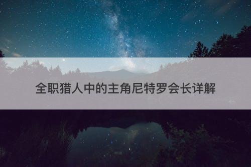 全职猎人中的主角尼特罗会长详解