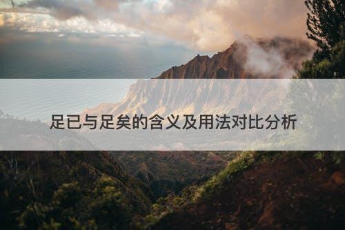 足已与足矣的含义及用法对比分析