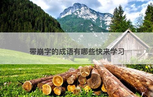 带崩字的成语有哪些快来学习