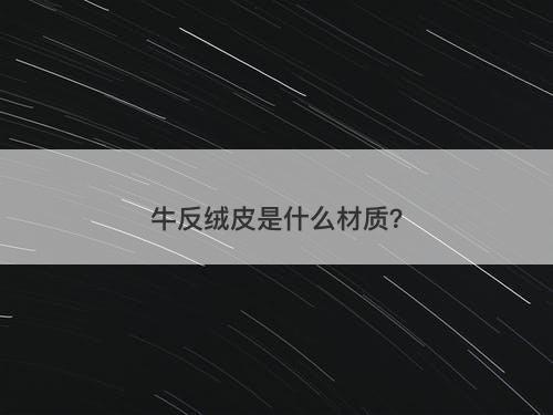 牛反绒皮是什么材质？
