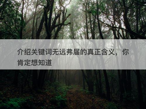 介绍关键词无远弗届的真正含义，你肯定想知道