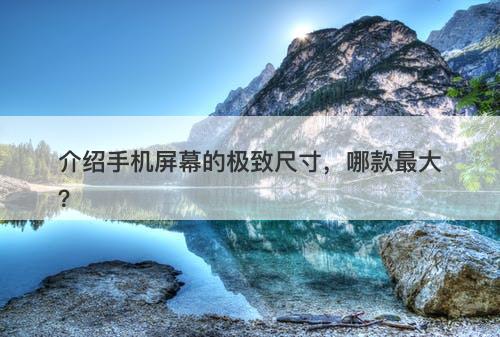 介绍手机屏幕的极致尺寸，哪款最大？