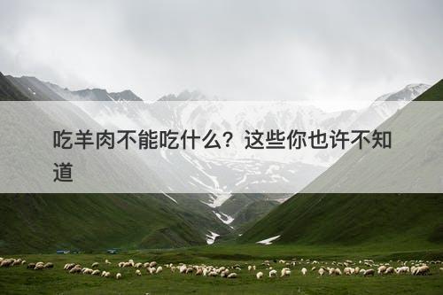 吃羊肉不能吃什么？这些你也许不知道