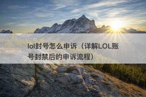 lol封号怎么申诉（详解LOL账号封禁后的申诉流程）