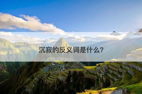 沉寂的反义词是什么？