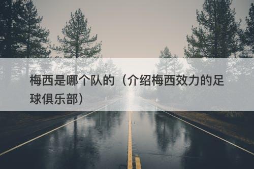 梅西是哪个队的（介绍梅西效力的足球俱乐部）