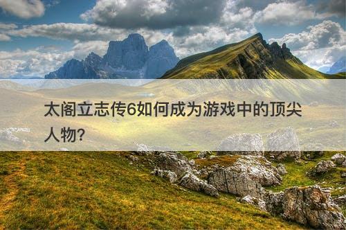 太阁立志传6如何成为游戏中的顶尖人物？