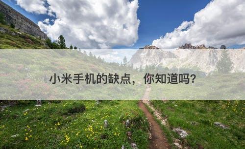 小米手机的缺点，你知道吗？