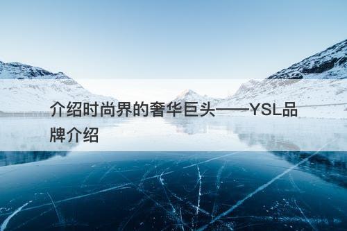 介绍时尚界的奢华巨头——YSL品牌介绍