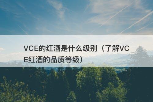 VCE的红酒是什么级别（了解VCE红酒的品质等级）