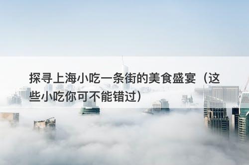 探寻上海小吃一条街的美食盛宴（这些小吃你可不能错过）