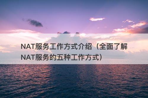 NAT服务工作方式介绍（全面了解NAT服务的五种工作方式）