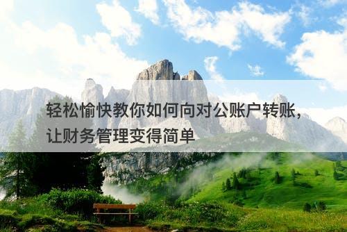 轻松愉快教你如何向对公账户转账，让财务管理变得简单