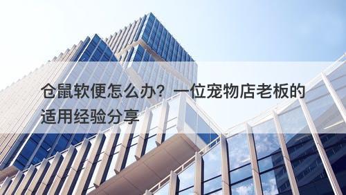 仓鼠软便怎么办？一位宠物店老板的适用经验分享