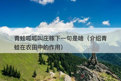 青蛙呱呱叫庄稼下一句是啥（介绍青蛙在农田中的作用）