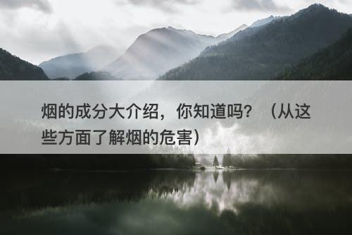 烟的成分大介绍，你知道吗？（从这些方面了解烟的危害）
