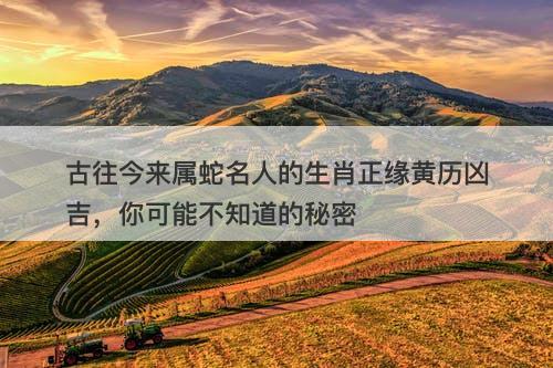 古往今来属蛇名人的生肖正缘黄历凶吉，你可能不知道的秘密-图1