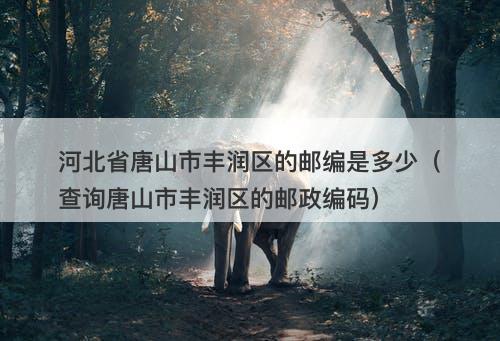 河北省唐山市丰润区的邮编是多少（查询唐山市丰润区的邮政编码）