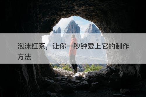 泡沫红茶，让你一秒钟爱上它的制作方法