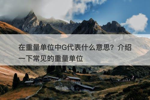 在重量单位中G代表什么意思？介绍一下常见的重量单位