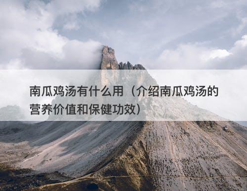 南瓜鸡汤有什么用（介绍南瓜鸡汤的营养价值和保健功效）