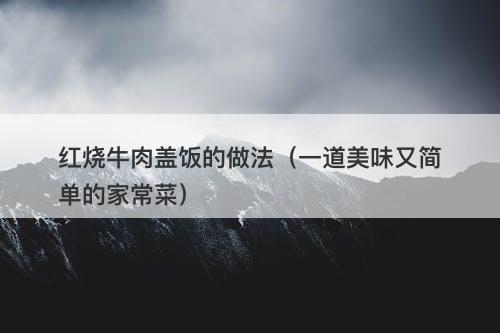 红烧牛肉盖饭的做法（一道美味又简单的家常菜）