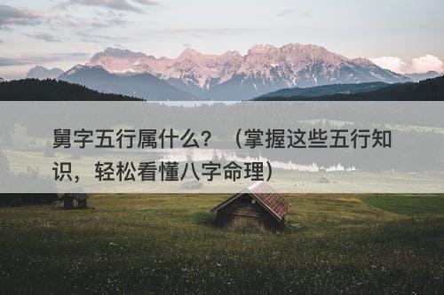 舅字五行属什么？（掌握这些五行知识，轻松看懂八字命理）