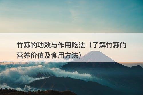 竹荪的功效与作用吃法（了解竹荪的营养价值及食用方法）