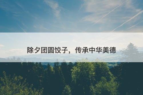 除夕团圆饺子，传承中华美德