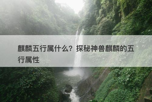麒麟五行属什么？探秘神兽麒麟的五行属性