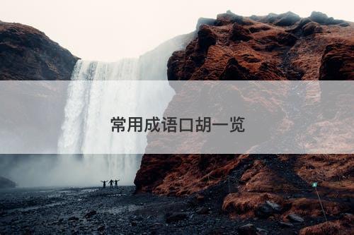 常用成语口胡一览