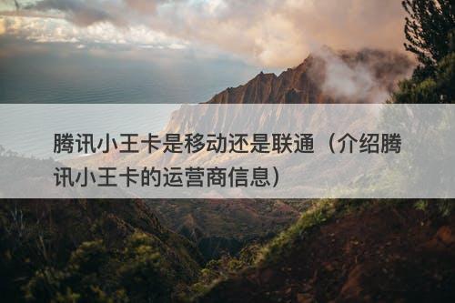 腾讯小王卡是移动还是联通（介绍腾讯小王卡的运营商信息）-图1