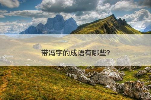 带冯字的成语有哪些？
