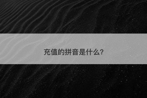充值的拼音是什么？
