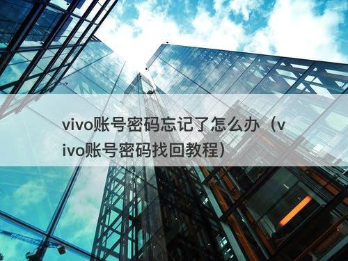 vivo账号密码忘记了怎么办（vivo账号密码找回教程）