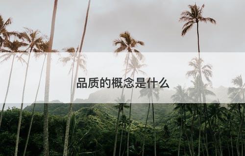 品质的概念是什么