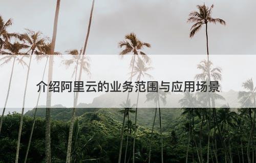 介绍阿里云的业务范围与应用场景-图1