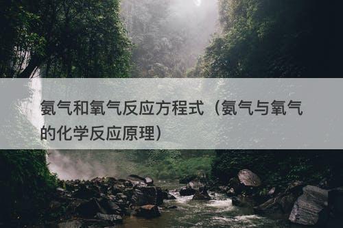 氨气和氧气反应方程式（氨气与氧气的化学反应原理）